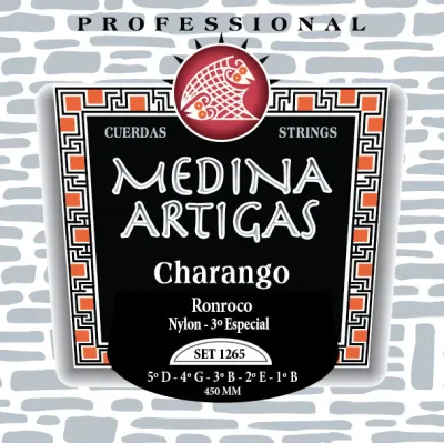 Encordado - Medina Artigas - Charango - Ronroco - Black - Nylon - 3Ra Special - 1265  