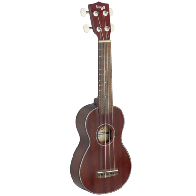 Ukelele - Stagg - Soprano - Caoba Macizo - Aros Y Fondo Caoba - Con Funda - Us40  
