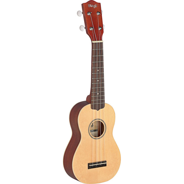 Ukelele - Stagg - Soprano - Cedro Macizo - Aros Y Fondo Caoba - Us60