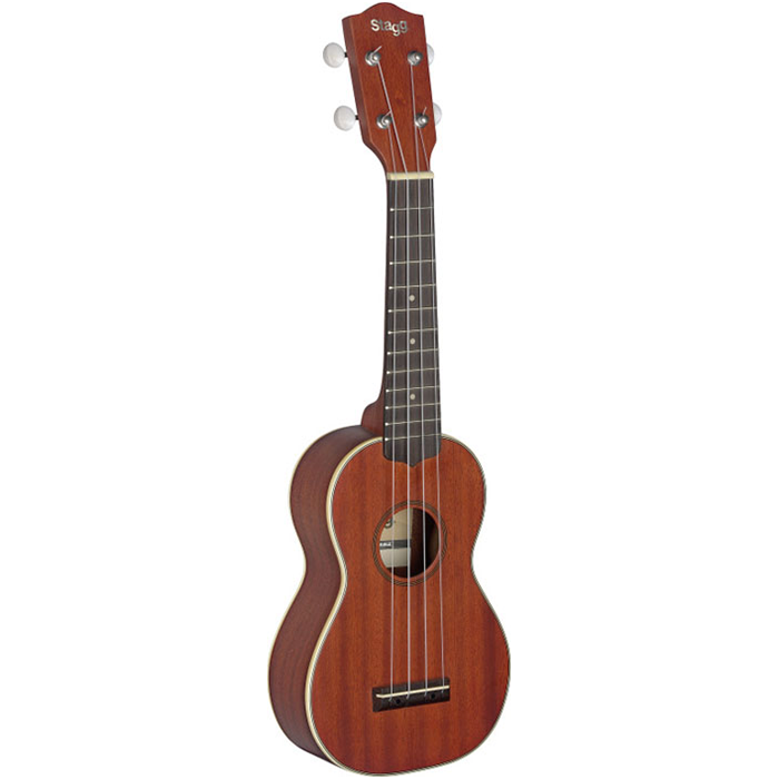 Ukelele - Stagg - Soprano - Cedro Macizo - Aros Y Fondo Caoba - Con Funda - Us70