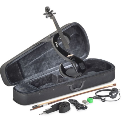 Violin Electrico - Stagg - Incluye Estuche - Auriculares - Arco Color Negro - Evn44Bk  