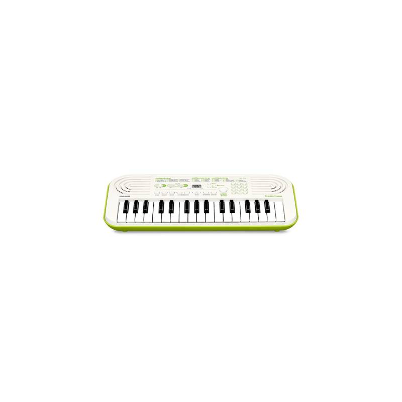 Teclado - Casio - Sa - 32 Teclas Mini - 100 Sonidos - 32 Polifonias - 50 Ritmos - 10 Melodias - Reverberancia - Lcd - Blanco/Verde - Sa-50