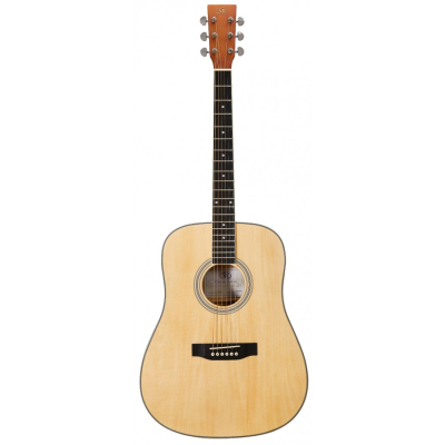 Guitarra Acustica - Sx - Diapason Rosewood - Tapa, Aro Y Fondo Tilo Natural - Sd104  