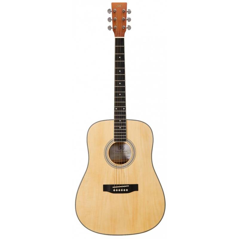 Guitarra Acustica - Sx - Diapason Rosewood - Tapa, Aro Y Fondo Tilo Natural - Sd104