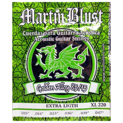Encordado - Martin Blust - Guitarra Acustica - Extra Light - 85/15 - Xl220  