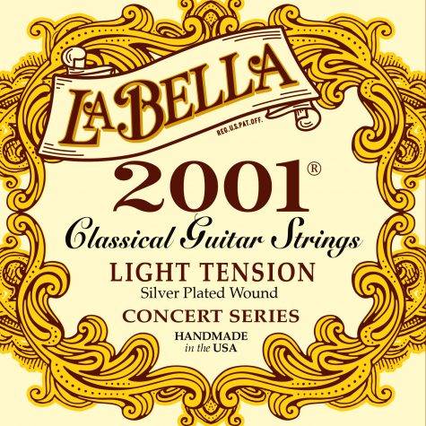 Encordado - La Bella - 2001 - Profesional - Guitarra Criolla - Tension Baja - 2001Lt