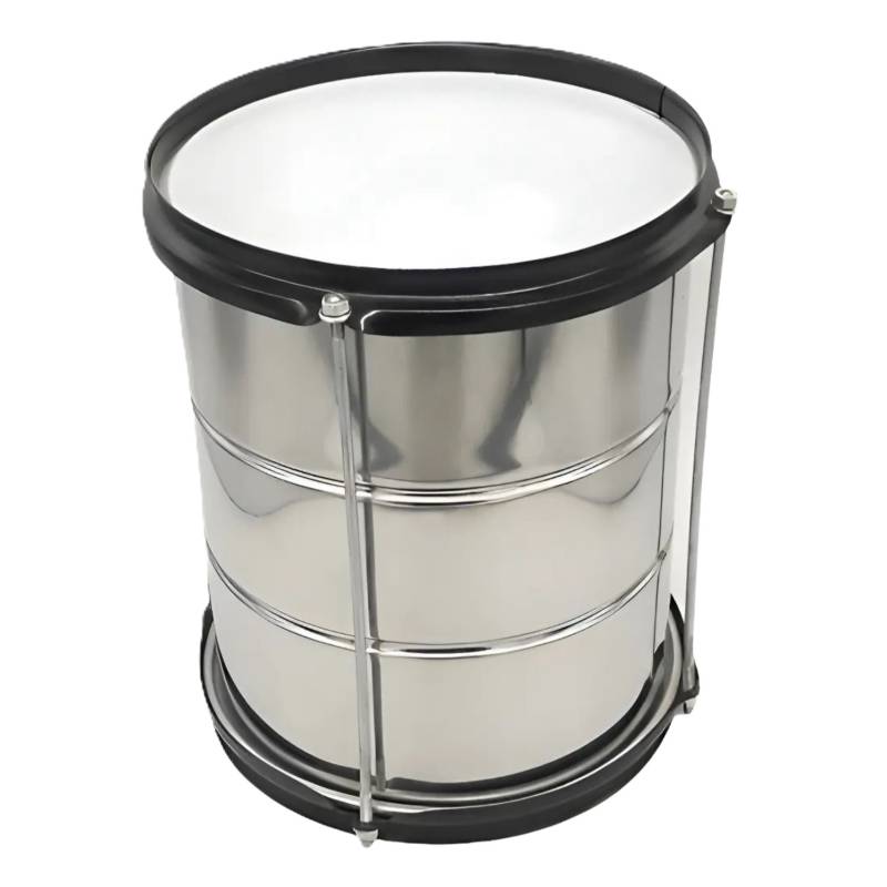 Repique - Interdrums - 8 - Acero Inoxidable - 4 Tensores - Aro De Metal - Id-16119