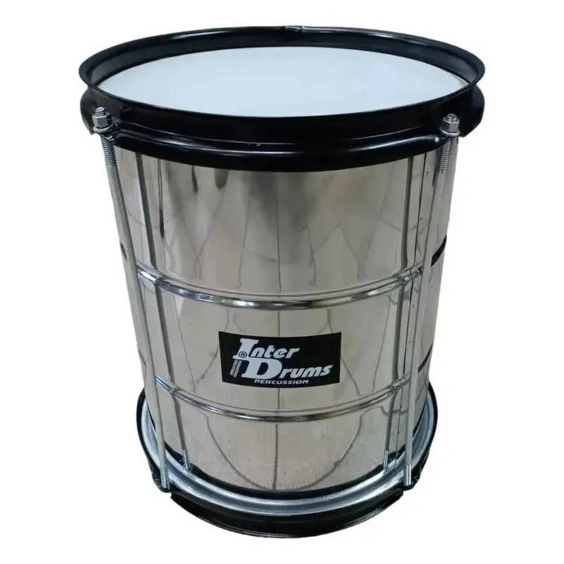 Repique - Interdrums - 10 - Acero Inoxidable - 4 Tensores - Aro De Metal - Id-16120
