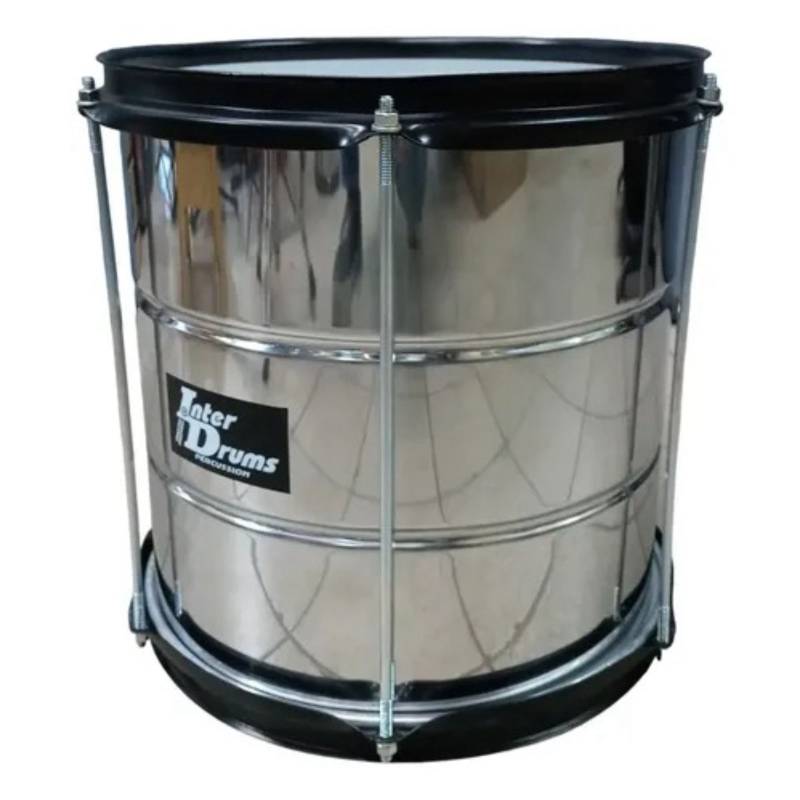 Repique - Interdrums - 12 - Acero Inoxidable - 6 Tensores - Aro De Metal - Id-16121