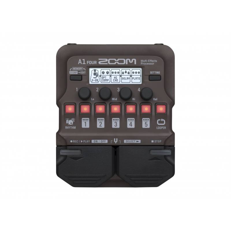 Pedalera - Zoom - Multiefecto - Para Instrumentos Acusticos - 70 Efectos - 55 Efectos Simultaneos - Usb Midi - Usb Micro-B - A1 Four