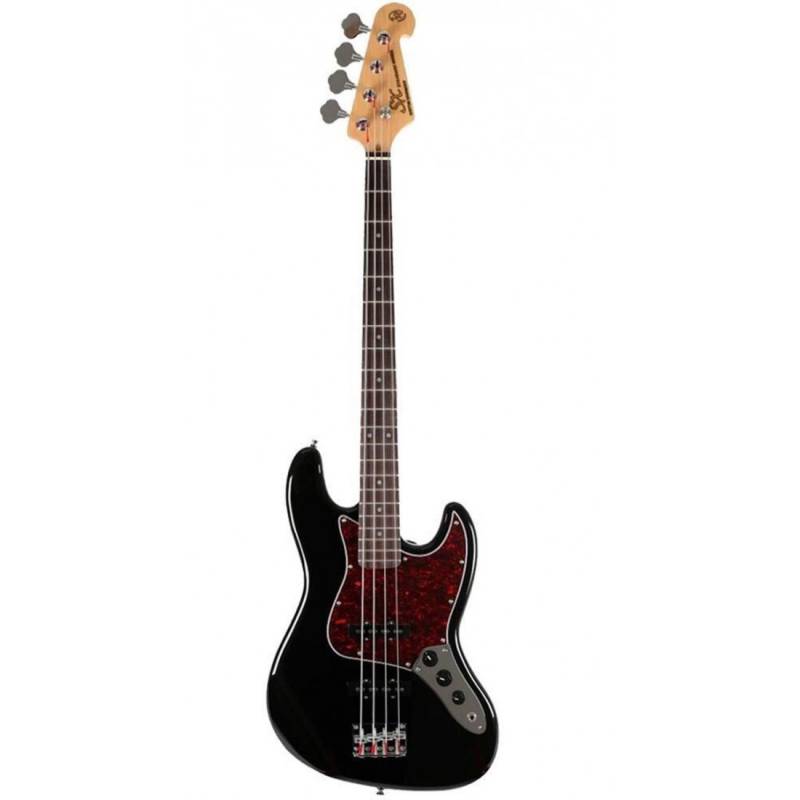 Bajo Electrico - Sx - Jazz Bass - Diapason Rosewood - Cuerpo Basswood - Pickguard Carey - Funda Incluida - Negro - Bd1-Bk