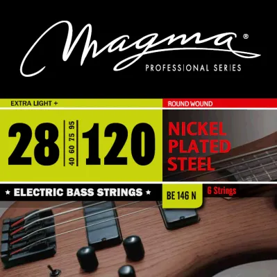 Encordado - Magma - Bajo Electrico - Extra Light+ - 028-120 - 6 Cuerdas - Be146N  