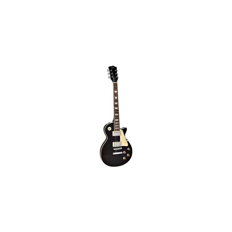 Guitarra Electrica - Sx - Les Paul - Mastil Encolado - Microfonos 2 Humbucker - Diapason Con Cenefa - Tapa De Maple - Accesorios Cromados - Negra - Ef3-Bk