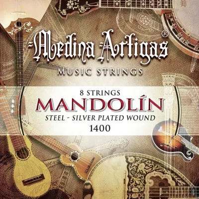 Encordado - Medina Artigas - Mandolina - Acero Plateado - 1400  