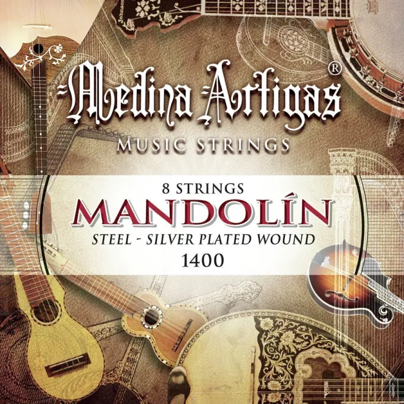 Encordado - Medina Artigas - Mandolina - Acero Plateado - 1400