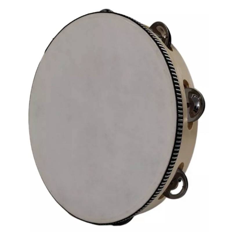Pandereta - Accesorios Musicales - Madera - 20Cm - Sin Tensor - Parche De Cuero - Am-16324