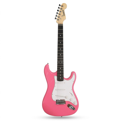 Guitarra Electrica - Leonard - Stratocaster - 3 Microfonos Simples - Palanca - Rosa - Le362Pk  