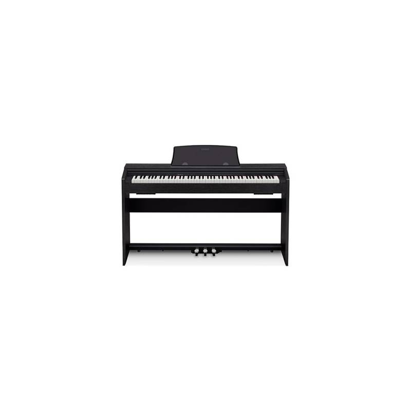 Piano - Casio - Privia - 88 Teclas - 19 Sonidos - 128 Polifonias - Accion Martillo - Tri-Sensor Ii - 3 Pedales - Con Mueble - Negro - Px770Bk
