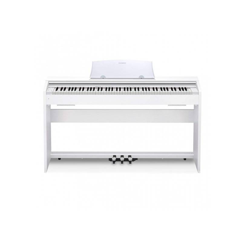 Piano - Casio - Privia - 88 Teclas - 19 Sonidos - 128 Polifonias - Accion Martillo - Tri-Sensor Ii - 3 Pedales - Con Mueble - Blanco - Px770We