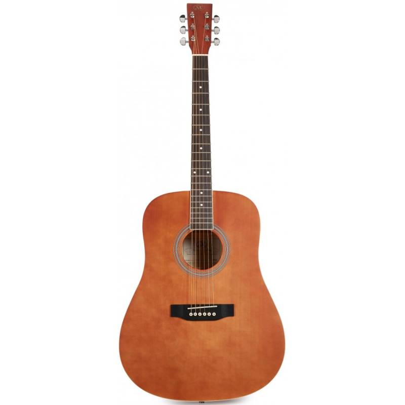Guitarra Acustica - Sx - Diapason Rosewood - Tapa, Aro Y Fondo Tilo Brown - Sd104Br