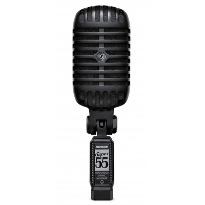 Microfono - Shure - Dinamico - Supercardioide - Vocal Vintage - Vivo/Estudio - Carcasa De Fundicion Cromada Y Espuma Color Negro - Incluye Funda - Super 55-Blk 
