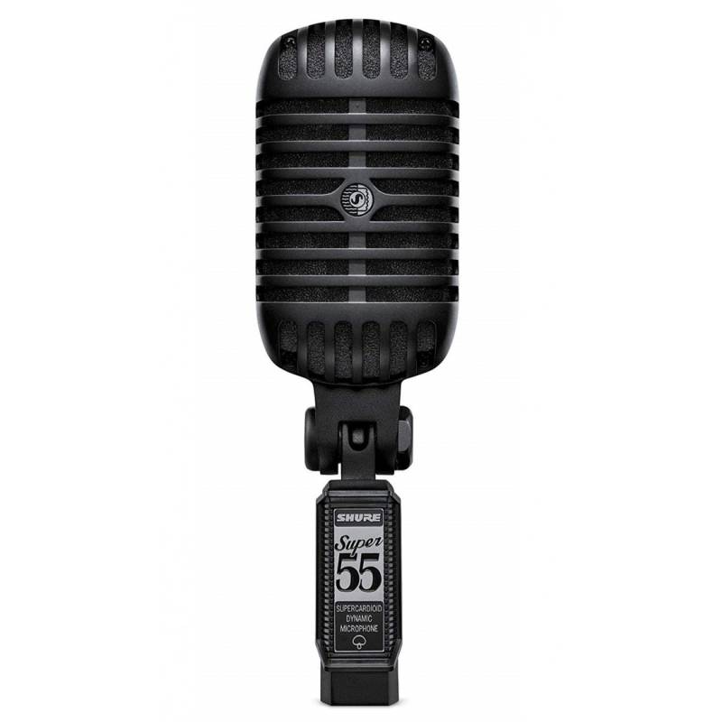 Microfono - Shure - Dinamico - Supercardioide - Vocal Vintage - Vivo/Estudio - Carcasa De Fundicion Cromada Y Espuma Color Negro - Incluye Funda - Super 55-Blk