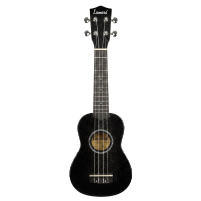 Ukelele - Leonard - Soprano - Con Funda - Negro Sparkle - Uk15Sbk  