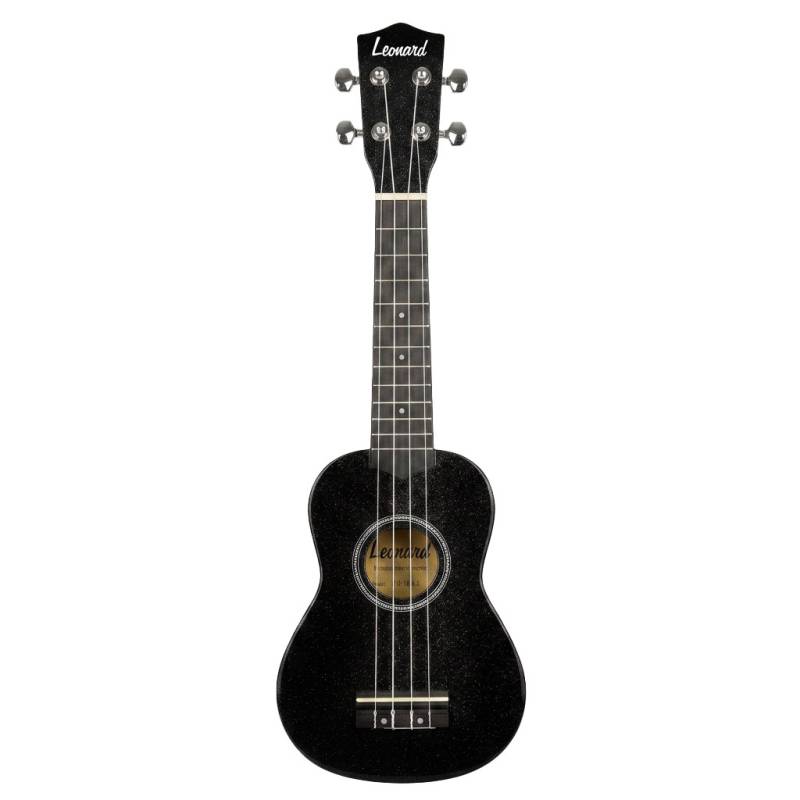 Ukelele - Leonard - Soprano - Con Funda - Negro Sparkle - Uk15Sbk