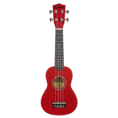 Ukelele - Leonard - Soprano - Con Funda - Rojo Sparkle - Uk15Srd  
