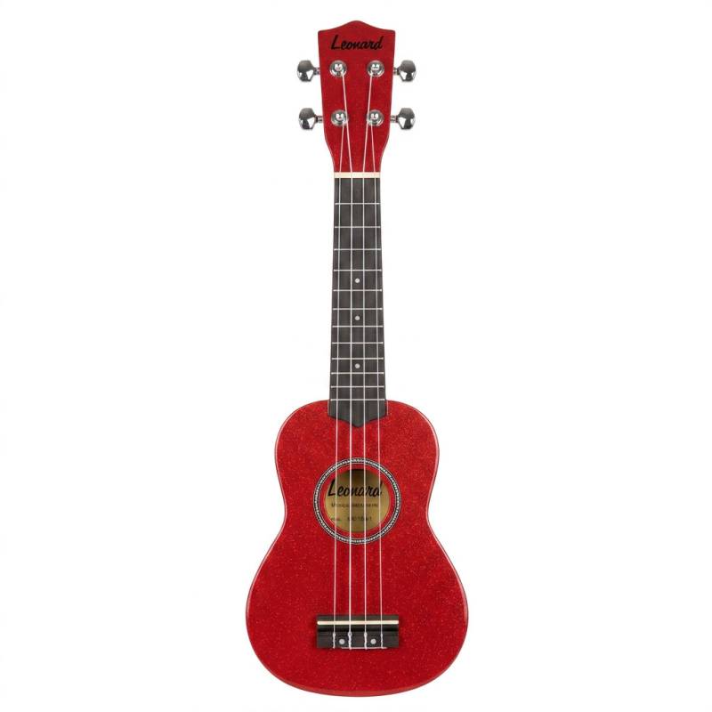 Ukelele - Leonard - Soprano - Con Funda - Rojo Sparkle - Uk15Srd