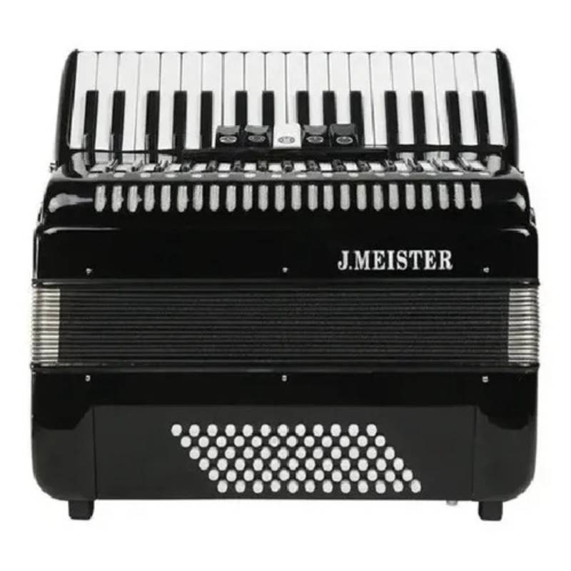 Acordeon - J Meister - 48 Bajos - 34 Teclas - 5 Registros - Negro - Bm1307Bk