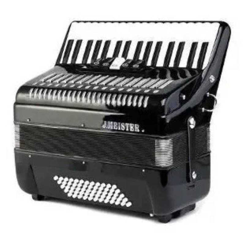 Acordeon - J Meister - 60 Bajos - 34 Teclas - 5 Registros - Negro - Bm1308Bk