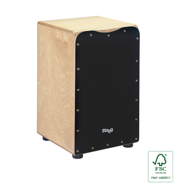 Cajon - Stagg - Con 2 Pares De Cuerdas Ajustables - Incluye Funda Y Llave De Afinar - Tapa Color Negro - Caj50Mbk  