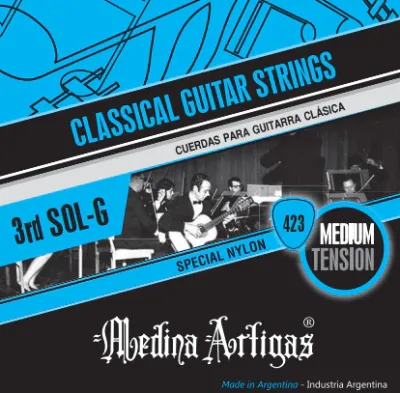 Cuerda - Medina Artigas - 3Ra - Guitarra Criolla - Sobre Azul - 420-3  