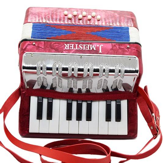 Acordeon - J Meister - Para Chicos - 8 Bajos - 17 Teclas - Rojo - Mc104Wrd