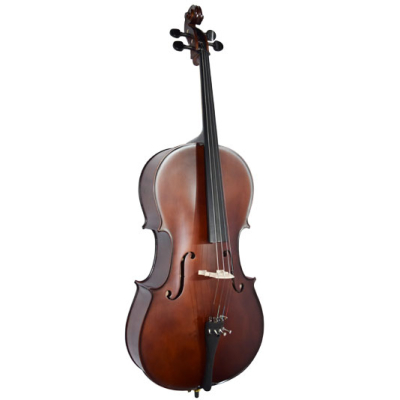 Violoncello - Stradella - 4/4 - Tapa De Pino Maciza - Aros Y Fondo Maple Macizo - Funda - Arco - Mc601244  