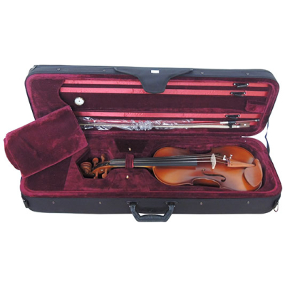 Violin - Stradella - 4/4 - Tapa De Pino Maciza - Aros Y Fondo Maple Macizo - Estuche Rectangular Higrometro - Arco - Mv141444  
