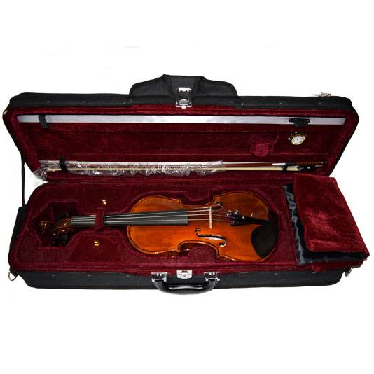 Violin - Stradella - 4/4 - Hecho A Mano - Tapa De Pino Maciza Fully Carved - Estuche Rectangular Higrometro - Arco - Mv141944