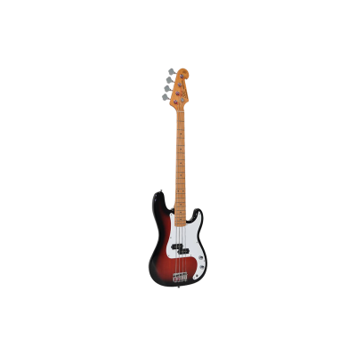 Bajo Electrico - Sx - Vintage Series - Precision Bass - Rw - Pickguard Blanco - Funda Incluida - Sunburst 2 Tonos - Spb57+/2Ts  