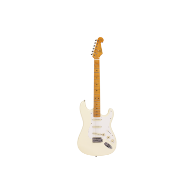 Guitarra Electrica - Sx - Vintage Series - Stratocaster - Diapason Maple - Pickguard Blanco - Cuerdas Daddario - Funda Incluida - Vintage White - Sst57+/Vwh  