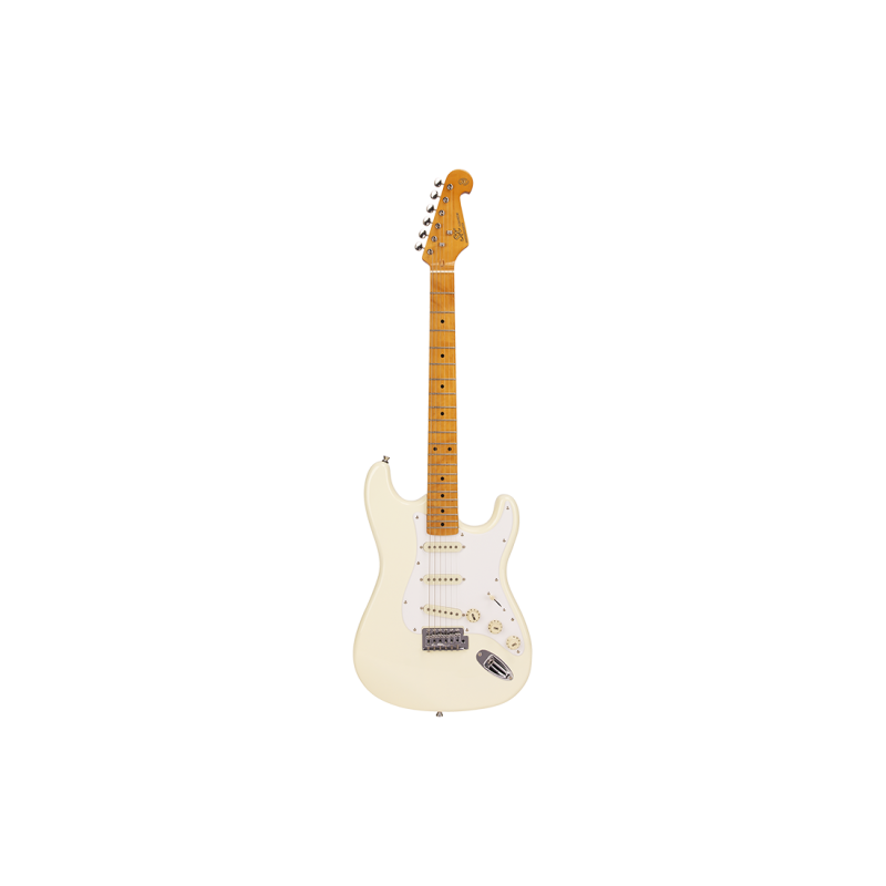 Guitarra Electrica - Sx - Vintage Series - Stratocaster - Diapason Maple - Pickguard Blanco - Cuerdas Daddario - Funda Incluida - Vintage White - Sst57+/Vwh
