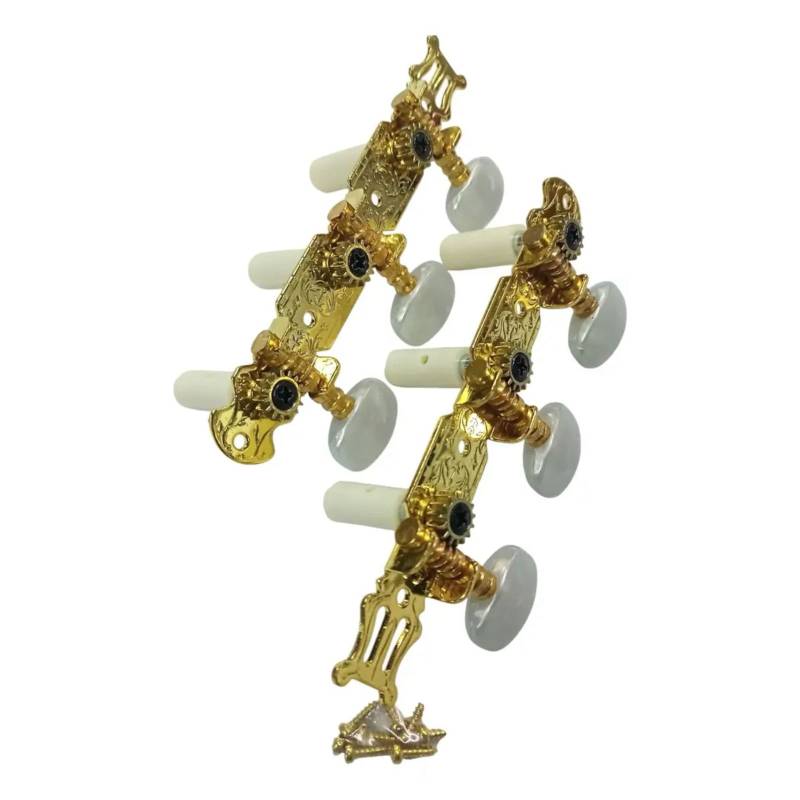 Clavijero - Accesorios Musicales - Paso Internacional - Para Guitarra Criolla - Dorado - Clavijas Nacaradas - Am-Cl001D