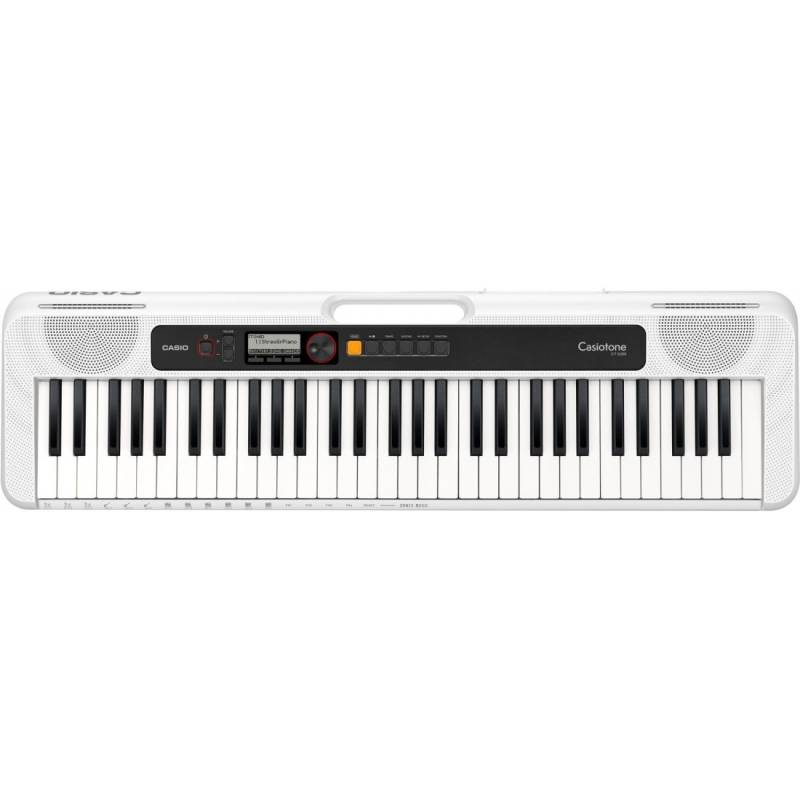 Teclado - Casio - Casiotone - 61 Teclas - 400 Sonidos - 48 Polifonias - 77 Ritmos - Usb Micro B - Conexion A App - Blanco - Ct-S200We