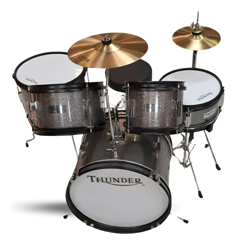 Bateria Para Ninio - Thunder - Junior - 5 Cuerpos - Gris - Jbj1046-Sl Thu