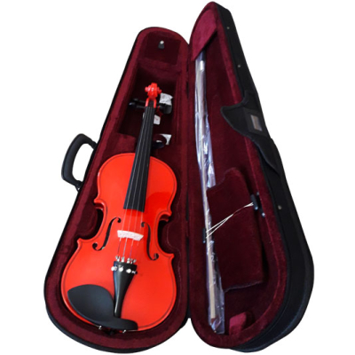 Violin - Stradella - 4/4 - Rojo Tapa De Pino Maciza - Aros Y Fondo Maple Macizo - Microafinadores - Estuche - Arco - Mv141144Rd  