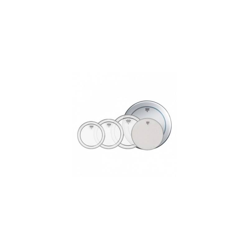 Set De Parches - Remo - 5 Parches - Pinstripe Clear  10-12-14  +  Powerstroke 3 Clear 22  +Ambassador Coated De 14 - Pp-0260-Ps