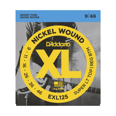 Encordado - Daddario - Guitarra Electrica - 009/046 - Nickel Wound - Hibrido - Exl125  