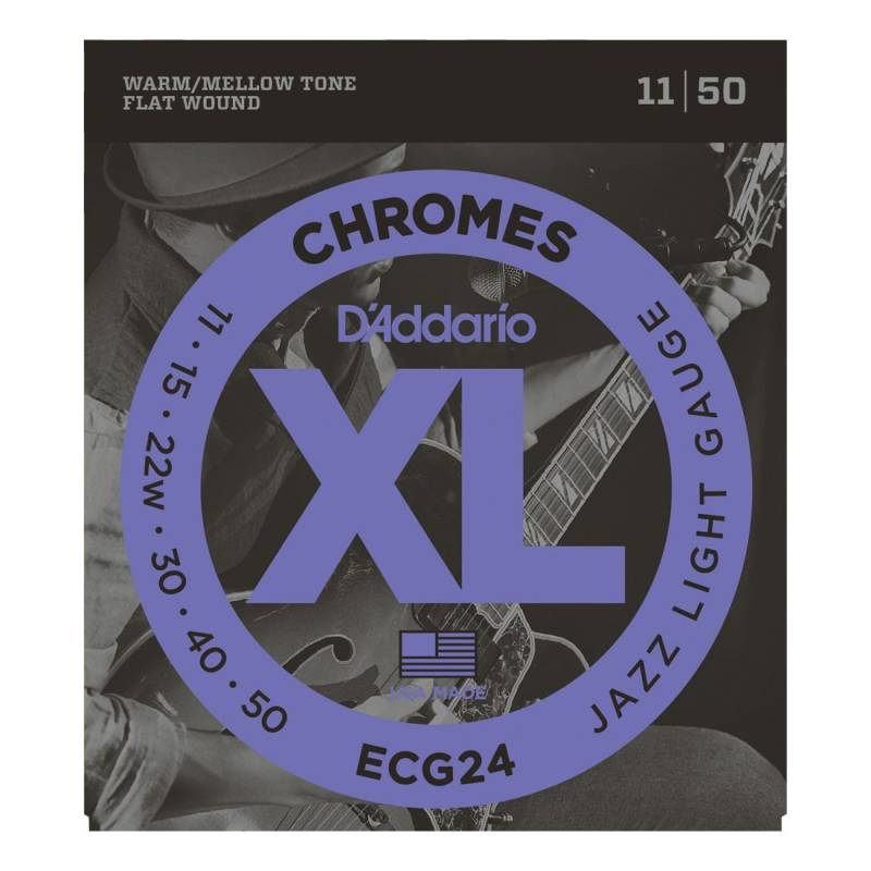 Encordado - Daddario - Guitarra Electrica - 011/050 - Jazz Light Flat - Ecg24