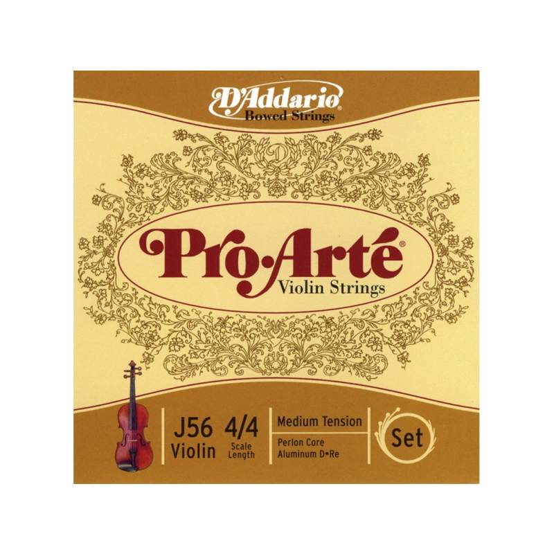 Encordado - Daddario - Violin 4/4 - Proarte - Perlon Core - Aluminun D-Re - Tension Media - J564/4M