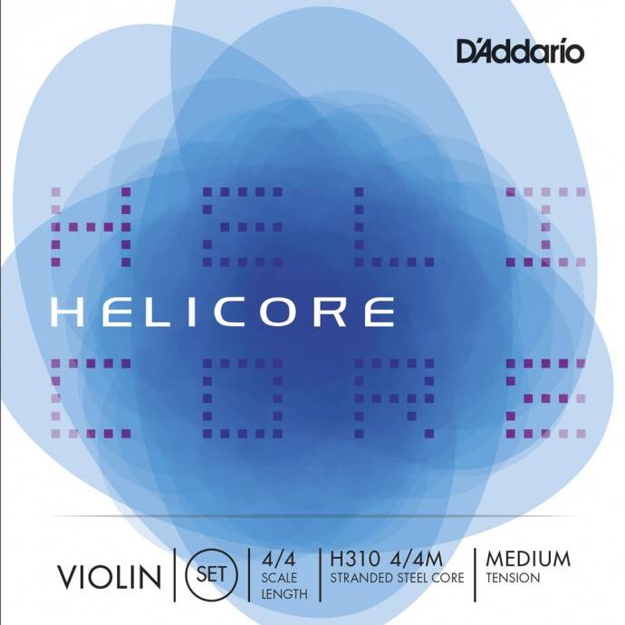 Encordado - Daddario - Violin 4/4 - Helicore - Set Coiled - Entorchado - Tension Media - H3104/4M